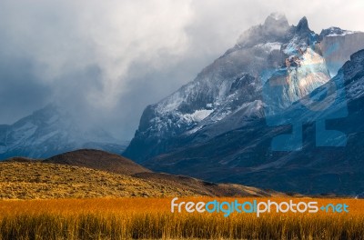 The Torres Del Paine National Park In The South Of Chile Is One Stock Photo