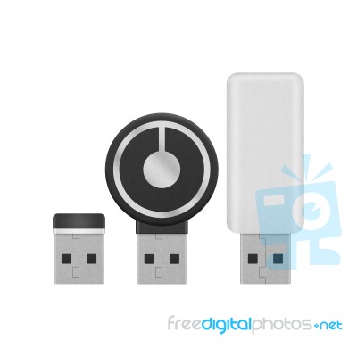 The Usb Flash Drive For Storage Data With High Technology Stock Image