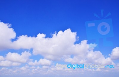 The Vast Blue Sky Clouds Stock Photo