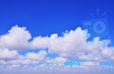 The Vast Blue Sky Clouds Stock Photo