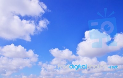 The Vast Blue Sky Clouds Stock Photo