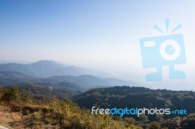 The View From Methanidonnoppha Stupa In Inthanon National Park Stock Photo