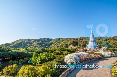 The View From Methanidonnoppha Stupa In Inthanon National Park Stock Photo