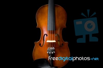 The Violin On The Table Stock Photo