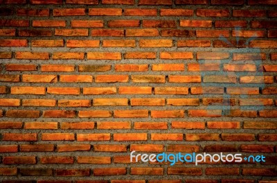 The Wall From Brick And Brick Background, Red Brick And Pattern Of Brick Wall Background Stock Photo