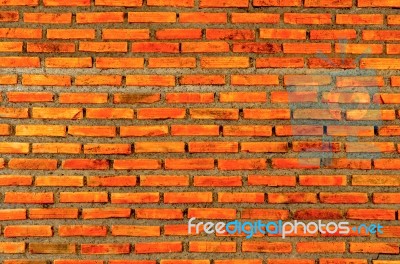 The Wall From Brick And Brick Background, Red Brick And Pattern Of Brick Wall Background Stock Photo