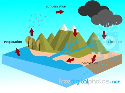 The Water Cycle Stock Image