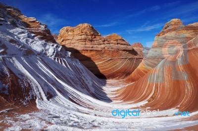 The Wave In Winter Stock Photo