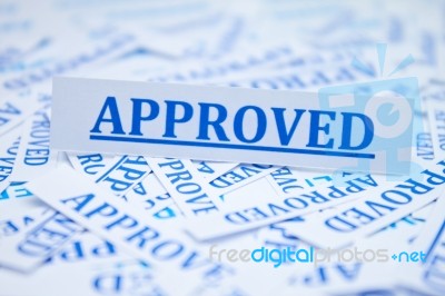 The Word Approved Stock Photo