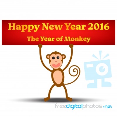 The Year Of Monkey Stock Image