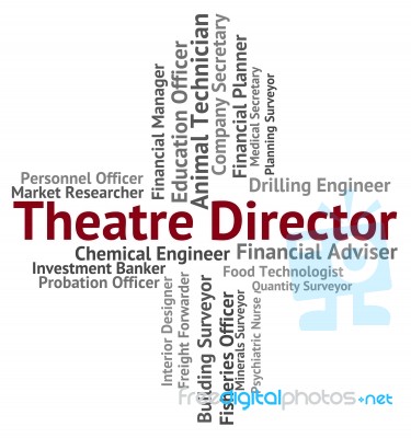 Theatre Director Indicates Position Head And Stage Stock Image