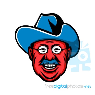 Theodore Roosevelt Rough Riders Mascot Stock Image