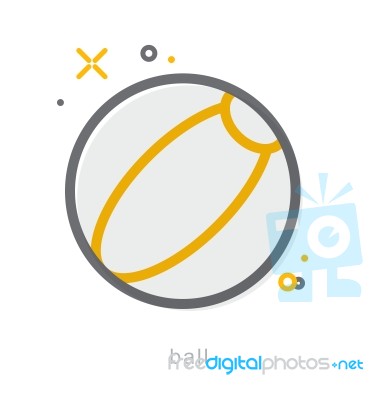 Thin Line Icons, Ball Stock Image