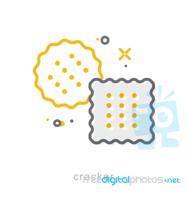 Thin Line Icons, Cracker Stock Image