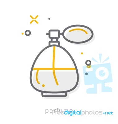 Thin Line Icons, Perfume Stock Image