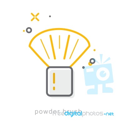 Thin Line Icons, Powder Brush Stock Image