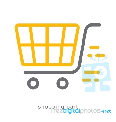 Thin Line Icons, Shopping Cart Stock Image