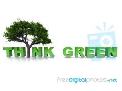 Think Green Stock Image