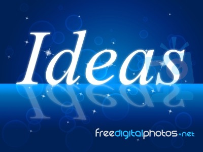 Think Idea Shows Reflecting Concepts And Innovation Stock Image