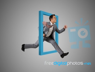 Think Outside The Box Stock Photo