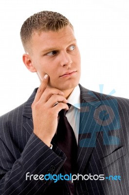 Thinking Businessman Stock Photo