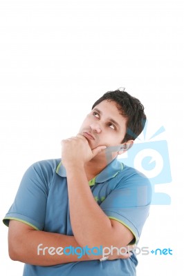 Thinking Man Stock Photo