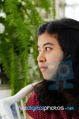 Thinking Woman Stock Photo