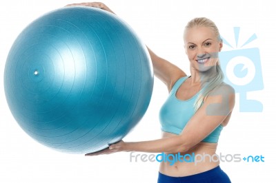 This Is An Aerobic Ball ! Stock Photo