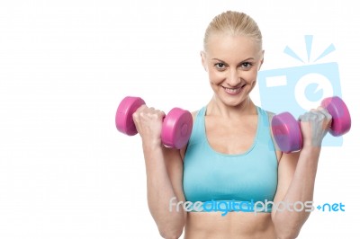 This Is An Arm Fit Exercise Stock Photo