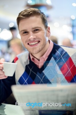 This Is My Favorite Cafe In City Stock Photo