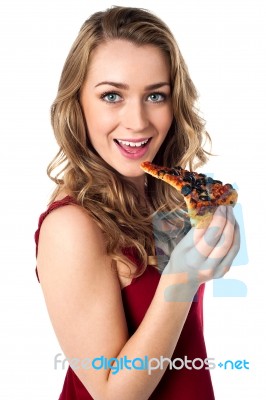 This Is My Favourite Junk Food, Pizza Slice Stock Photo