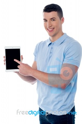 This Is My New Ebook Reader Stock Photo