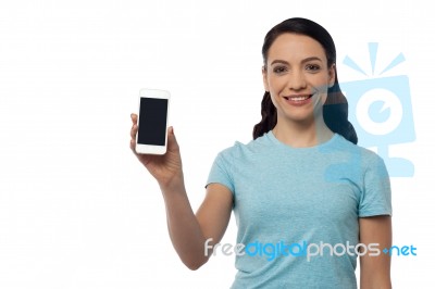 This Is My New Smart Phone ! Stock Photo