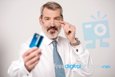 This Is Our New Designed Credit Card Stock Photo