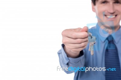 This Is Your New House Key Stock Photo