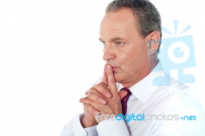 Thoughtful Businessman Stock Photo