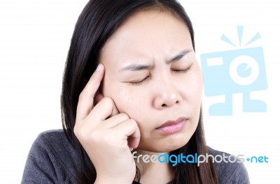 Thoughtful Young Lady Stock Photo