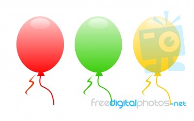 Three Balloons Stock Image