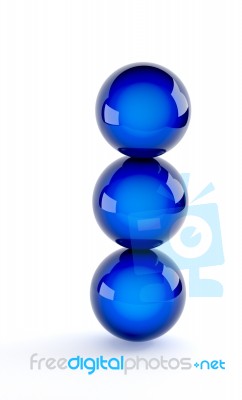 Three Glossy Balls Stock Image