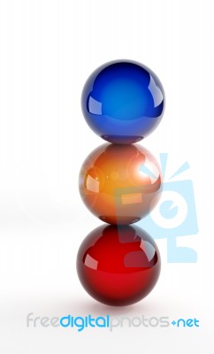 Three Glossy Balls Stock Photo