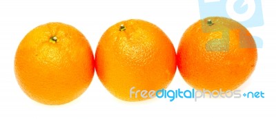 Three Oranges Stock Photo