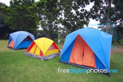 Three Tents Stock Photo