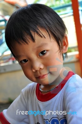 Three Years Old Boy Stock Photo