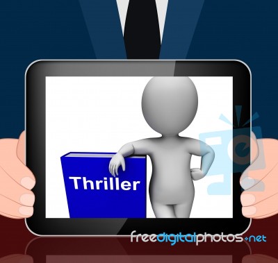 Thriller Book And Character Displays Books About Action Adventur… Stock Image