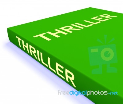 Thriller Book Shows Books About Action Adventure And Mystery Stock Image