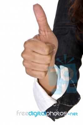 Thumb Giving Approval Stock Photo