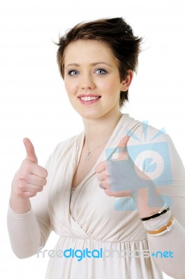 Thumbs Up Gesture Stock Photo