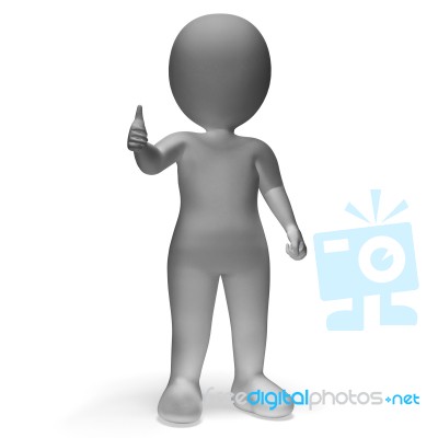 Thumbs Up Shows Support Approval And Confirmation Stock Image