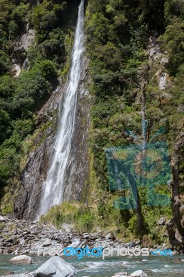 Thunder Creek Falls Stock Photo