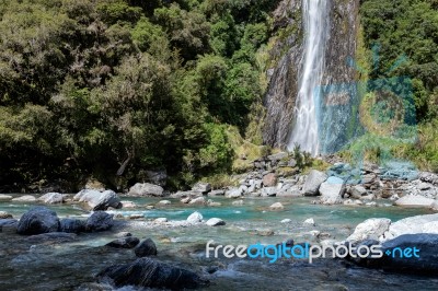 Thunder Creek Falls Stock Photo